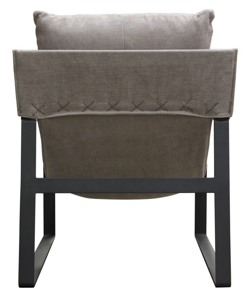 Miller Grey Fabric Sling Accent Chair