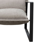 Miller Grey Fabric Sling Accent Chair