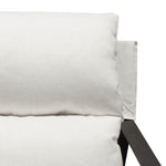 Miller White Linen Fabric Sling Accent Chair