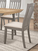 Nogales 2 Coastal Grey Wood/Fabric Side Chairs