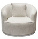 Raven Light Cream Fabric Contoured Chair