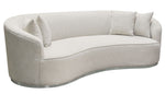 Raven Light Cream Fabric Contoured Sofa (Oversized)