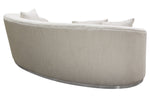 Raven Light Cream Fabric Contoured Sofa (Oversized)