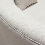 Raven Light Cream Fabric Contoured Sofa (Oversized)