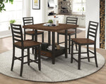 Sanford 2 Cinnamon/Espresso Wood Counter Height Chairs