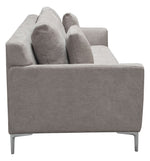Seattle Grey Fabric 2-Seat Sofa (Oversized)