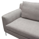 Seattle Grey Fabric 2-Seat Sofa (Oversized)