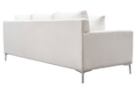 Seattle White Linen 2-Seat Sofa (Oversized)