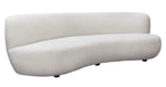 Simone White Faux Sheepskin Fabric Sofa (Oversized)