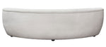 Simone White Faux Sheepskin Fabric Sofa (Oversized)