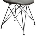 Theo 4 Weathered Gray PU Leather/Metal Side Chairs