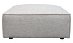 Vice Barley Plush Textured Fabric Square Ottoman