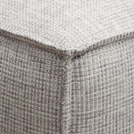 Vice Barley Plush Textured Fabric Square Ottoman