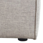 Vice Barley Plush Textured Fabric Square Ottoman