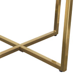 Vida Faux Marble Finish/Gold Metal End Table