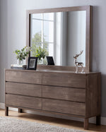 Alba Hazelnut Wood Frame Dresser Mirror