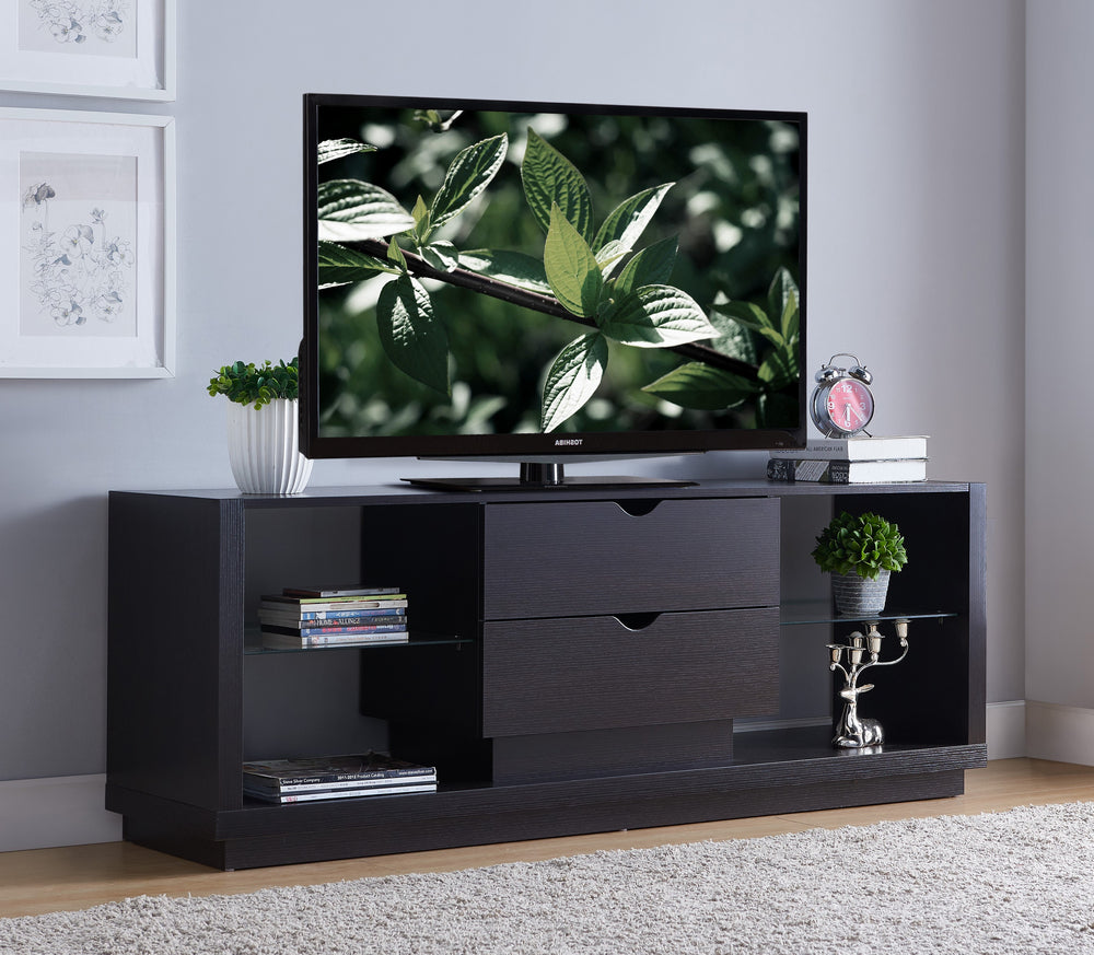 Isabelle Red Cocoa Wood 2-Drawer TV Stand