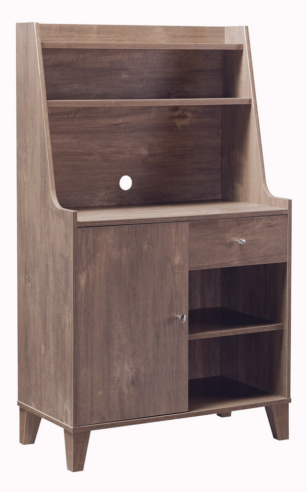 Janey Hazelnut Wood Baker's Cabinet with Multiple Storages