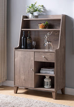 Janey Hazelnut Wood Baker's Cabinet with Multiple Storages