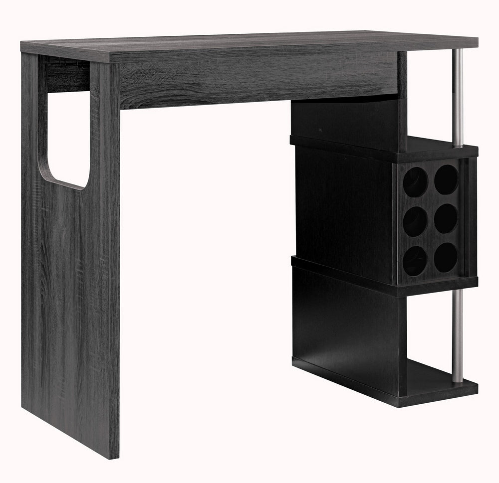 Sable Distressed Grey/Black Rectangular Bar Table
