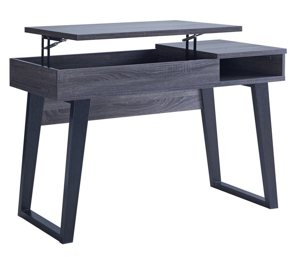 Tertia Distressed Grey/Black Wood Desk