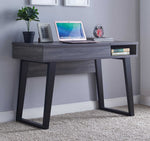 Tertia Distressed Grey/Black Wood Desk