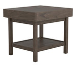 Seong Wheat Brown Wood Storage End Table