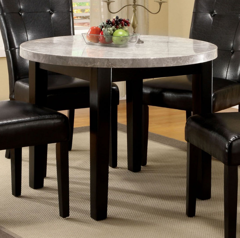 Marion Espresso Dining Table with Marble Top