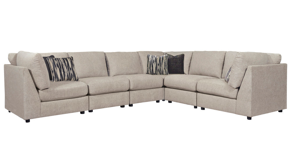 Kellway 6-Pc Bisque Fabric Sectional Sofa