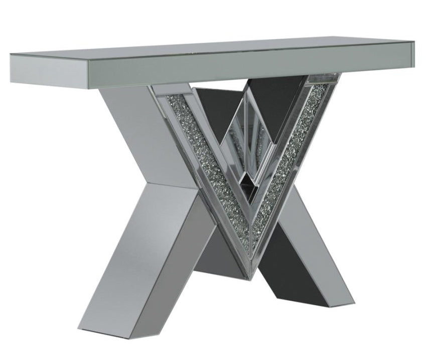 Naomi Contemporary Mirrored Sofa Table