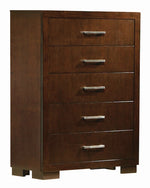 Jessica Cappuccino Wood 5-Drawer Chest