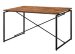 Jurgen Oak Wood/Black Metal Rectangular Dining Table