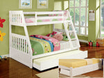 Canberra II White Twin/Full Bunk Bed w/Drawers