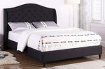 Sophie Black Fabric Tufted Cal King Bed