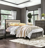 Berenice Gray Fabric Cal King Bed (Oversized)