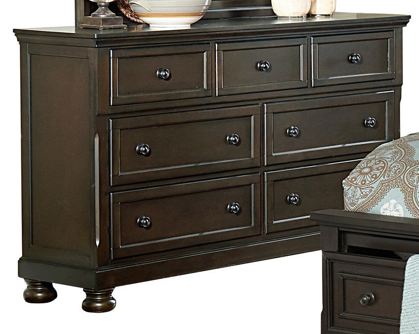 Begonia Gray Wood Dresser with Hidden Drawer