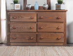 Lea Mahogany Solid Pine Wood Dresser