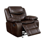 Pollux Brown Leatherette Manual Recliner