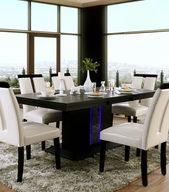 Evangeline Black Wood Dining Table