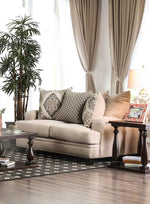 Jaylinn Light Brown Chenille Loveseat