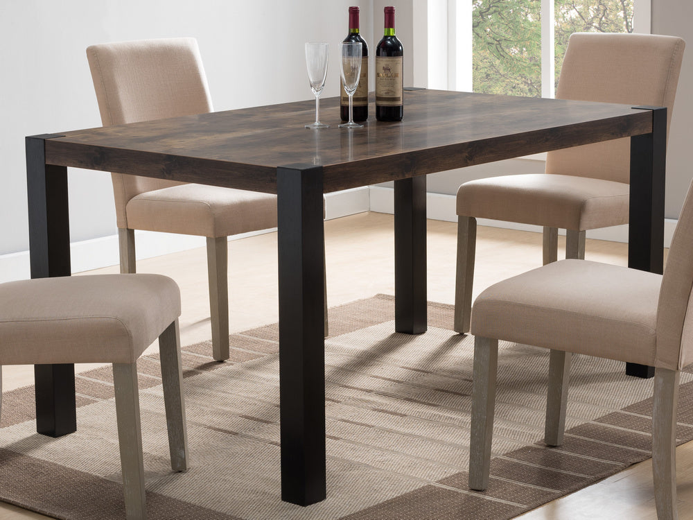 Malinda Distressed Finish Wood Rectangular Dining Table