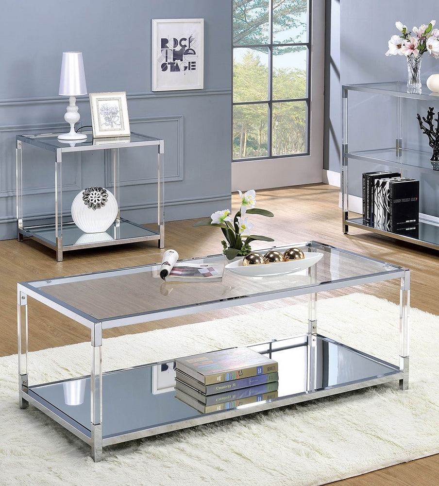 Ludvig Chrome Glass/Metal Coffee Table