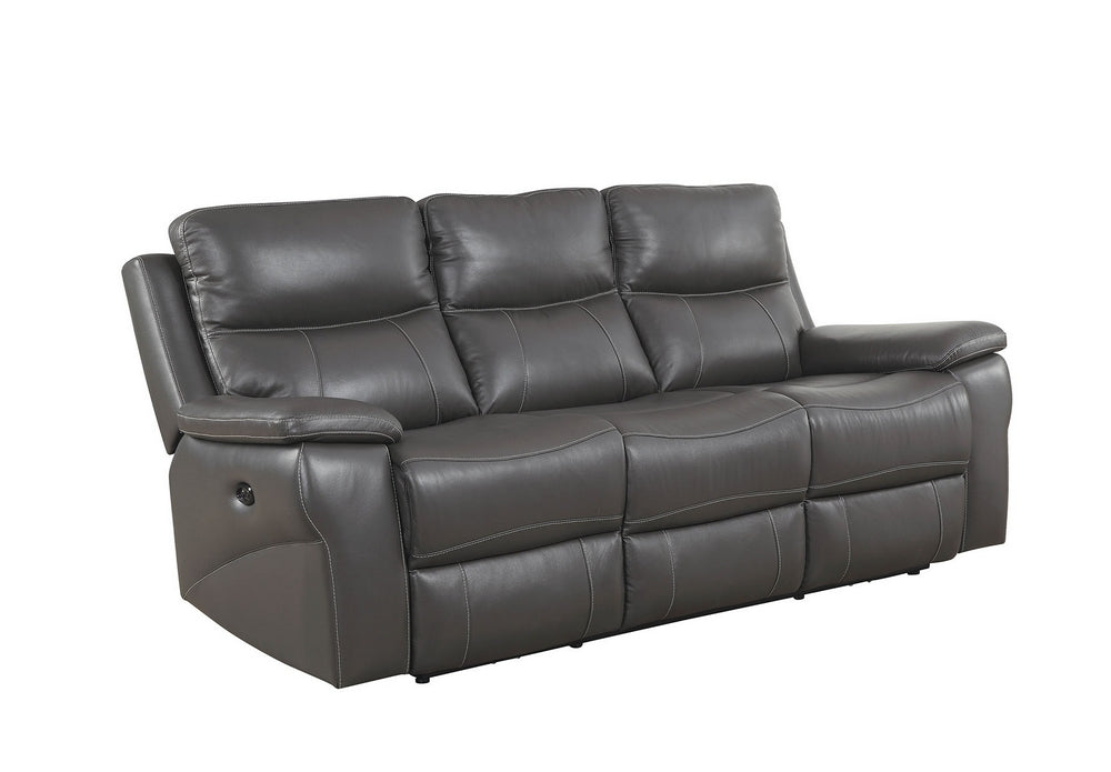 Lila Gray Manual Recliner Sofa