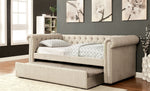 Leanna Beige Twin Daybed w/Trundle (Oversized)