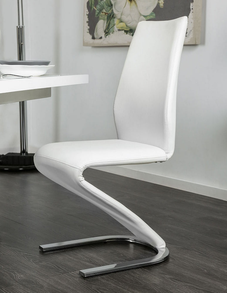 Midvale 2 White Leatherette Side Chairs