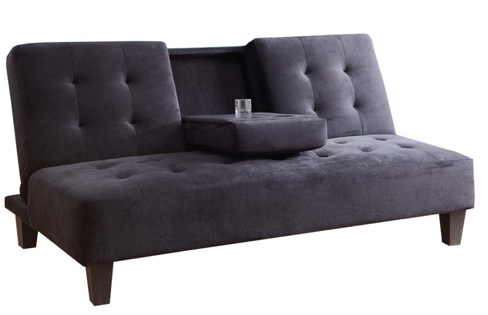 Madrid Black Fabric Click-Clack Sofa Bed