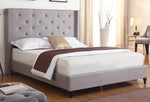Vero Grey Linen Queen Bed