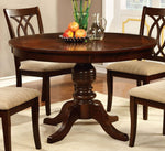 Carlisle Brown Cherry Wood Round Dining Table