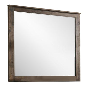 Woodmont Rustic Golden Brown Wood Frame Dresser Mirror