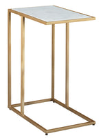 Lanport White/Champagne Accent Table